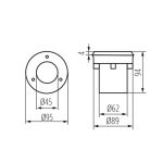 Immagine di FARO CARRABILE A INCASSO ROTONDO - GORDO LED - 1W - 6500K - 80° - IK 08 - IP 67 - DIAM 95