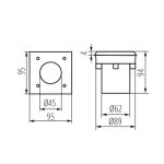 Immagine di FARO CARRABILE A INCASSO QUADRATO - GORDO LED - 1W - 6500K - 80° - IK 08 - IP 67 - DIM95*95