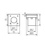 Immagine di FARO CARRABILE A INCASSO QUADRATO - GORDO LED - 1W - 6500K - 80° - IK 08 - IP 67 - DIM95*95