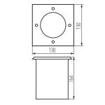 Immagine di FARO CARRABILE ORIENTABILE BERG QUADRATO - GU10 - 130*130*164 - 25° - IP67 - IK 10 - DIM 130*130