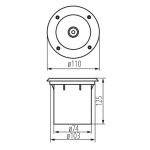 Immagine di FARO CARRABILE A INCASSO - GU10 - 110*125 - IP67 - IK 08 - MORO ACCIAIO