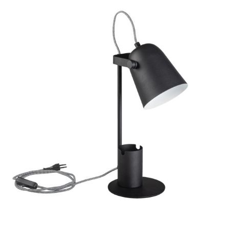 Immagine di LAMPADA DA SCRIVANIA CON PORTA PENNE E SMATPHONE - E27 - RAIBO NERO