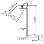 Immagine di LAMPADA DA SCRIVANIA CON PORTA PENNE E SMATPHONE - E27 - RAIBO NERO