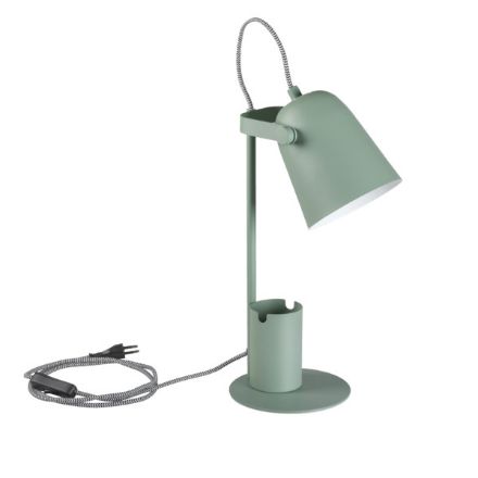 Immagine di LAMPADA DA SCRIVANIA CON PORTA PENNE E SMATPHONE - E27 - RAIBO VERDE