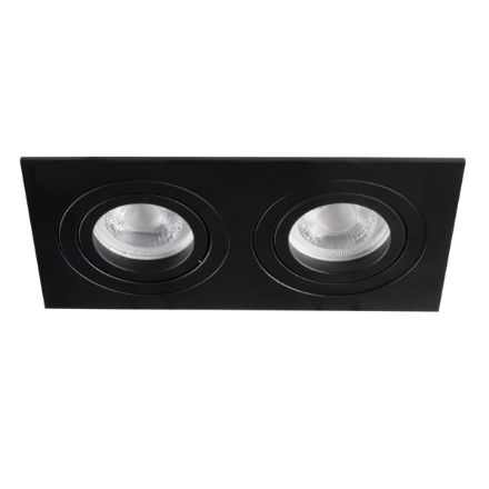 Immagine di MULTIFARETTO A INCASSO - 2XGU10  - 30° - FORO 155*80 - DIM  170*90 - SEIDY NERO