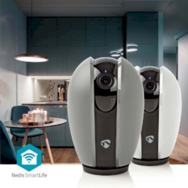 Immagine di Telecamera interna SmartLife Wi-Fi | Full HD 1080p | Controllo Pan-tilt PTZ | Cloud Storage (opzionale) / microSD (non inclusa) | Con sensore di movimento | Visione notturna | Bianco / Grigio Scuro