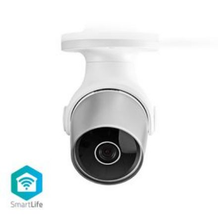 Immagine di SmartLife Telecamera per esterni Wi-Fi | Full HD 1080p | IP65 | Cloud Storage (opzionale) / microSD (non inclusa) | 12 V DC | Con sensore di movimento | Visione notturna | Argento / Bianco