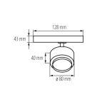 Immagine di PROIETTORE BTLW PER BINARIO TEAR - NERO - 18W