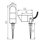 Immagine di PICCHETTO PER GIARDINO CON LAMPADA INTERCAMBIABILE GU10 - GRIBLO 