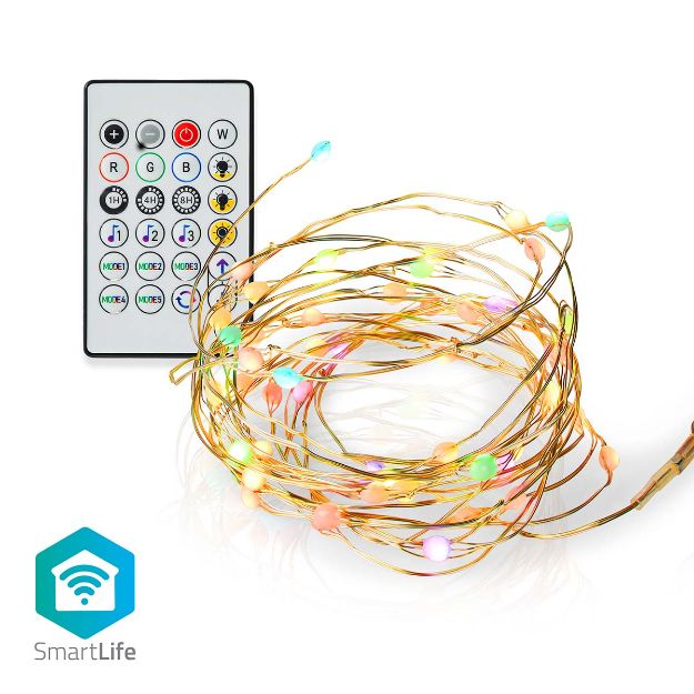 Immagine di Striscia LED SmartLife Wi-Fi | Multi colore | SMD | 5.00 m | IP20 | 2700 - 6500 K | 400 lm | Android™ / IOS