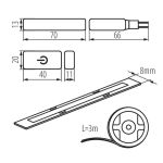 Immagine di Kit striscia led COB SET - 3m DIM 