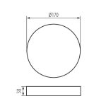 Immagine di FARETTO/PANNELLO ROTONDO TAVO LED A INCASSO - 18W - NW - IP44/20 - FORO 145 - 120° - POSSIBILITA' DI MONTAGGIO A INCASSO E A SOFFITTO 