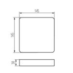 Immagine di FARETTO/PANNELLO QUADRATO TAVO LED A INCASSO - 12W - NW - IP44/20 - FORO 125*125 - 120°  - POSSIBILITA' DI MONTAGGIO A INCASSO E A SOFFITTO 