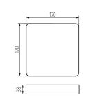 Immagine di FARETTO/PANNELLO QUADRATO TAVO LED A INCASSO - 18W - NW - IP44/20 - FORO 195*195 - 120°  - POSSIBILITA' DI MONTAGGIO A INCASSO E A SOFFITTO