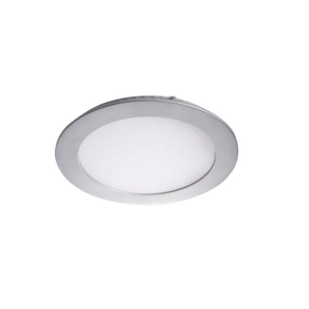 Immagine di FARETTO / PANNELLO ROUNDA ARGENTO LED - IP44/20 - 12W - 4000K - DIM. 169 - FORO 158