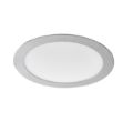 Immagine di FARETTO / PANNELLO ROUNDA ARGENTO LED - IP44/20 - 18W - 4000K - DIM. 220 - FORO 208