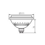 Immagine di LAMPADINA LED IQ ES 111 GU10 12W - 40° - CAPACITA' LUMINOSA 84/92 W - COMPATIBILE CON DIMMER 