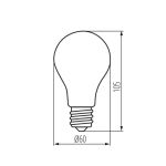 Immagine di Lampadina led XLED A60M E27 - 4,5W - 320° - CAPACITA' LUMINOSA 40W 