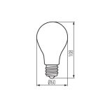 Immagine di LAMPADINA DECOR A FILAMENTO XLED EX A60 - E27 - 4W - 320° - CAPACITA' LUMINOSA 62W