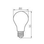 Immagine di LAMPADINA DECOR A FILAMENTO XLED A60 - E27 - 7W - 320° - CAPACITA' LUMINOSA 60W