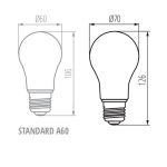 Immagine di LAMPADINA DECOR A FILAMENTO XLED A70 - E27 - 18W - 320° - CAPACITA' LUMINOSA 149W 