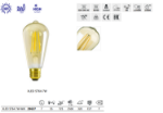 Immagine di LAMPADINA DECOR A FILAMENTO ST64  - E27 - 7W - 320° - CAPACITA' LUMINOSA 60W - 4000K 