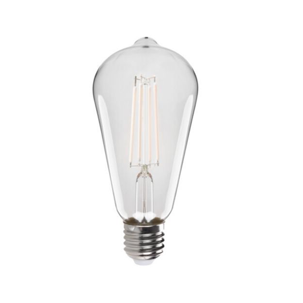 Immagine di LAMPADINA DECOR A FILAMENTO XLED ST64  - E27 - 7W - 320° - CAPACITA' LUMINOSA 60W - 2700K