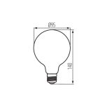 Immagine di Lampadina led XLED G95 SW - E27 - 7W - 320° - CAPACITA' LUMINOSA 55W 