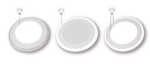 Immagine di PANNELLINO A INCASSO LED FIALE 3 STEP  - IP20 -  12.5W - FORO 128 mm