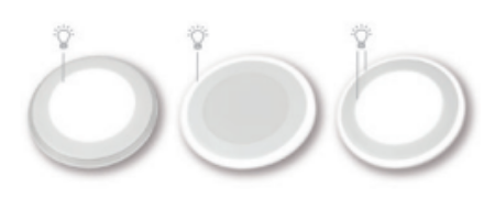 Immagine di PANNELLINO A INCASSO LED FIALE 3 STEP  - IP20 - 5.5W e 12.5W - FORO 66 e 128 mm