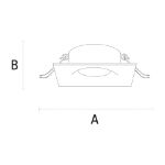 Immagine di Faretto FIALE V GU10 QUADRATO - BIANCO -  FORO MONTAGGIO 75X75 MM  