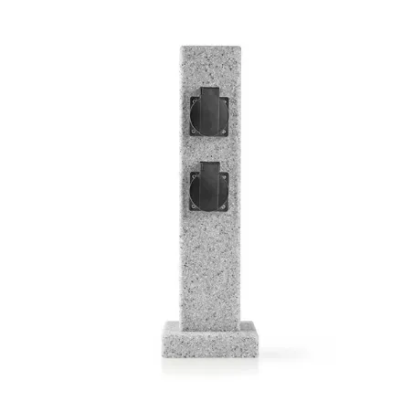 Immagine di COLONNA ESTERNA DA GIARDINO CON 4 PRESE - GRIGIO 