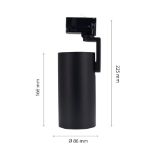 Immagine di LUCE PER BINARIO SP MADARA MAXI R80 con sorgente luminosa sostituibile E-27 - NERO