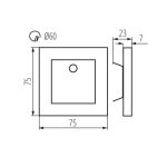 Immagine di SEGNAPASSO DA INTERNO CON SENSORE DI MOVIMENTO - APUS LED PIR - 0,8W - IP20 - 12DC - ACCIAIO  CW