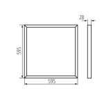 Immagine di Pannello led da incasso led BAREV BL LEDN2 40W-NW - IP20 -  Angolo di illuminazione [°] 110 - montaggio a soffitto | per montaggio a incasso nel soffitto /  e montaggio superficiale