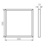 Immagine di Pannello led da incasso led BAREV 2X36W3600 60NW - IP20 -  Angolo di illuminazione [°] 115 - per montaggio a incasso nel soffitto /  e montaggio superficiale