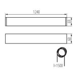 Immagine di AL 4LED 120-MPR-B - KANLUX Plafoniera lineare per tubi led T8 ALIN 4LED 