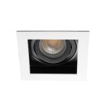 Immagine di ARET FARETTO A INCASSO - BIANCO/NERO - FORO 90X90 - DIM 100*100 - 1XGU10