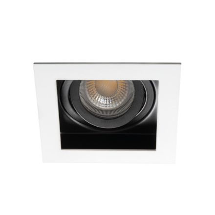 Immagine di ARET FARETTO A INCASSO - BIANCO/NERO - FORO 90X90 - DIM 100*100 - 1XGU10