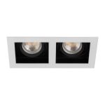 Immagine di ARET FARETTO A INCASSO - BIANCO/NERO - FORO 90X170 - DIM 100*185 - 2XGU10 