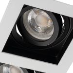 Immagine di ARET FARETTO A INCASSO - BIANCO/NERO - FORO 90X170 - DIM 100*185 - 2XGU10 