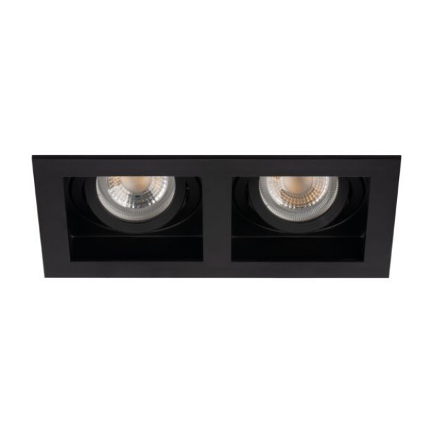 Immagine di ARET FARETTO A INCASSO - NERO - FORO 90X170 - DIM 100*185 - 2XGU10