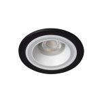 Immagine di FELINE DSO CIRCOLARE - FARETTO A INCASSO FISSO - NERO/BIANCO - DIM 90 - FORO 77 MM 