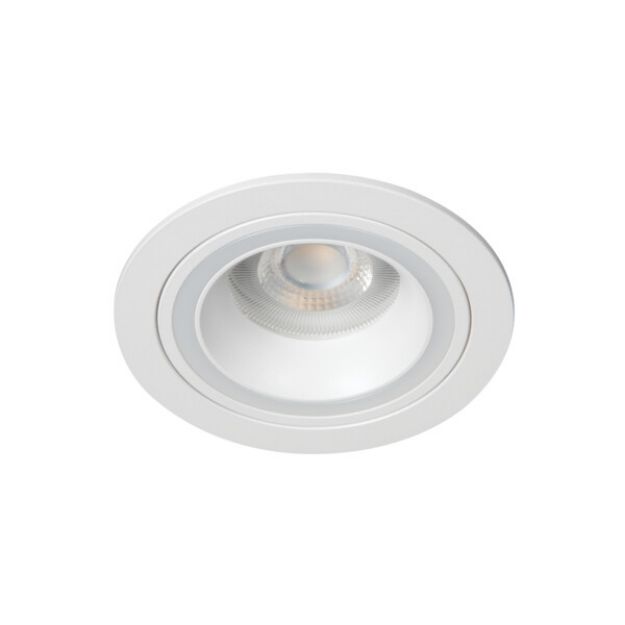 Immagine di FELINE DSO CIRCOLARE - FARETTO A INCASSO FISSO - BIANCO - DIM 90 - FORO 77 MM 