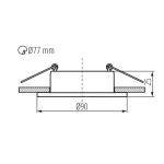 Immagine di FELINE DSO CIRCOLARE - FARETTO A INCASSO FISSO - BIANCO/ORO - DIM 90 - FORO 77 MM 