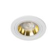 Immagine di FELINE DSO CIRCOLARE - FARETTO A INCASSO FISSO - BIANCO/ORO - DIM 90 - FORO 77 MM 