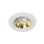 Immagine di FELINE DSO CIRCOLARE - FARETTO A INCASSO FISSO - BIANCO/ORO - DIM 90 - FORO 77 MM 