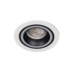 Immagine di FELINE DSO CIRCOLARE - FARETTO A INCASSO FISSO - BIANCO/NERO - DIM 90 - FORO 77 MM 