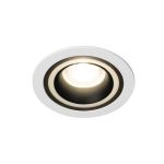Immagine di FELINE DSO CIRCOLARE - FARETTO A INCASSO FISSO - BIANCO/NERO - DIM 90 - FORO 77 MM 