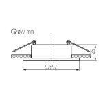 Immagine di FELINE DSL QUADRATO - FARETTO A INCASSO FISSO - NERO/BIANCO - DIM 92X92 - FORO 77 MM 
